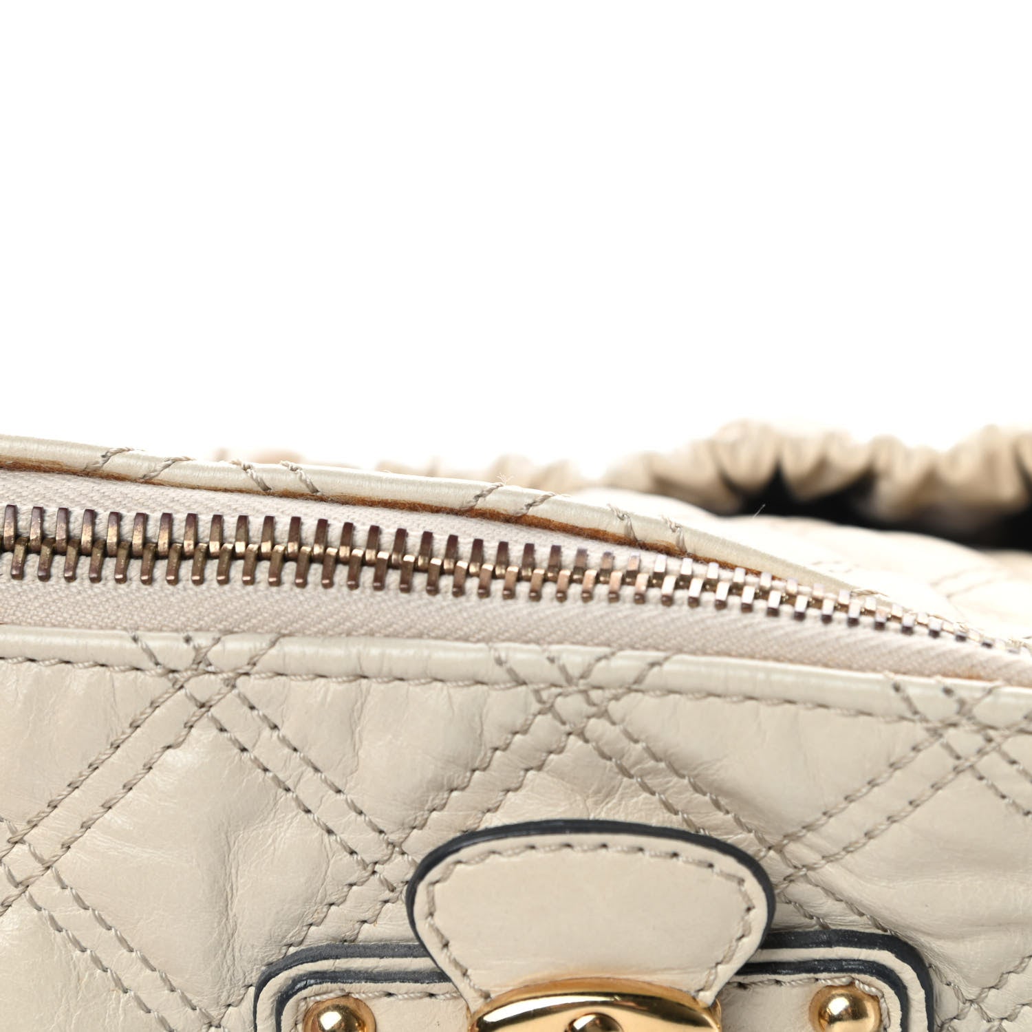 Marc Jacobs Calfskin Quilted Julianne Shoulder Bag Milk 12 of 14