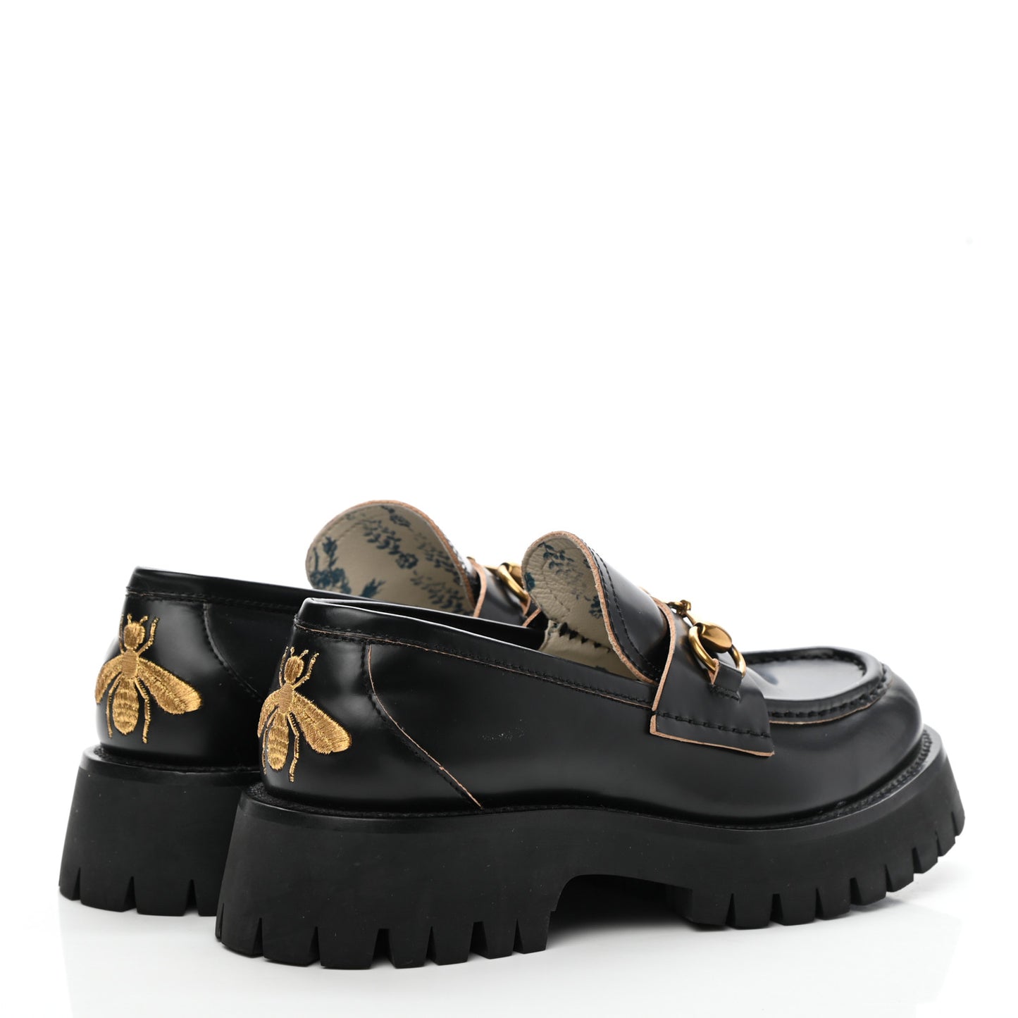 Cordovan Lux Womens Harald Horsebit 25mm Platform Loafers 38 Black