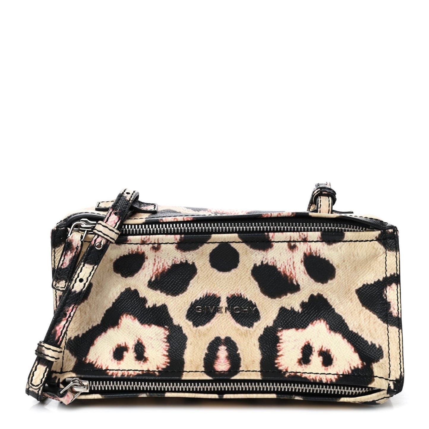 Calfskin Jaguar Print Mini Pandora Multicolor
