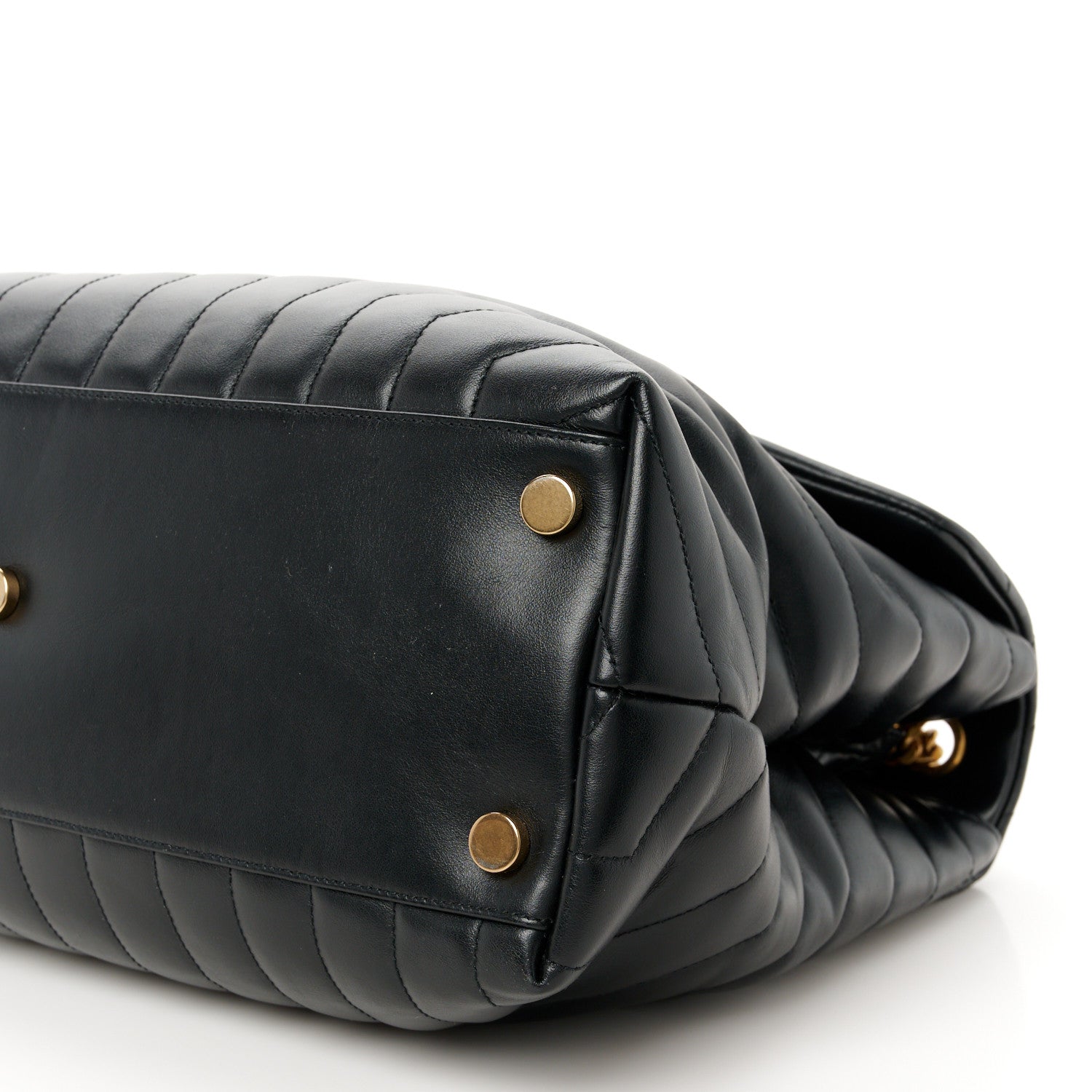 Saint Laurent Calfskin Y Quilted Monogram Large Loulou Chain Satchel Black 11 of 11