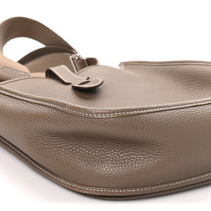 Hermes Taurillon Clemence Evelyne III GM Etoupe 9 of 10