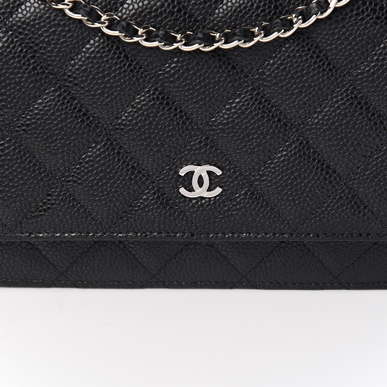 Chanel Caviar Quilted Wallet On Chain WOC Black 11 of 12