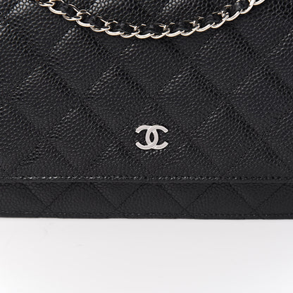 Chanel Caviar Quilted Wallet On Chain WOC Black 11 of 12