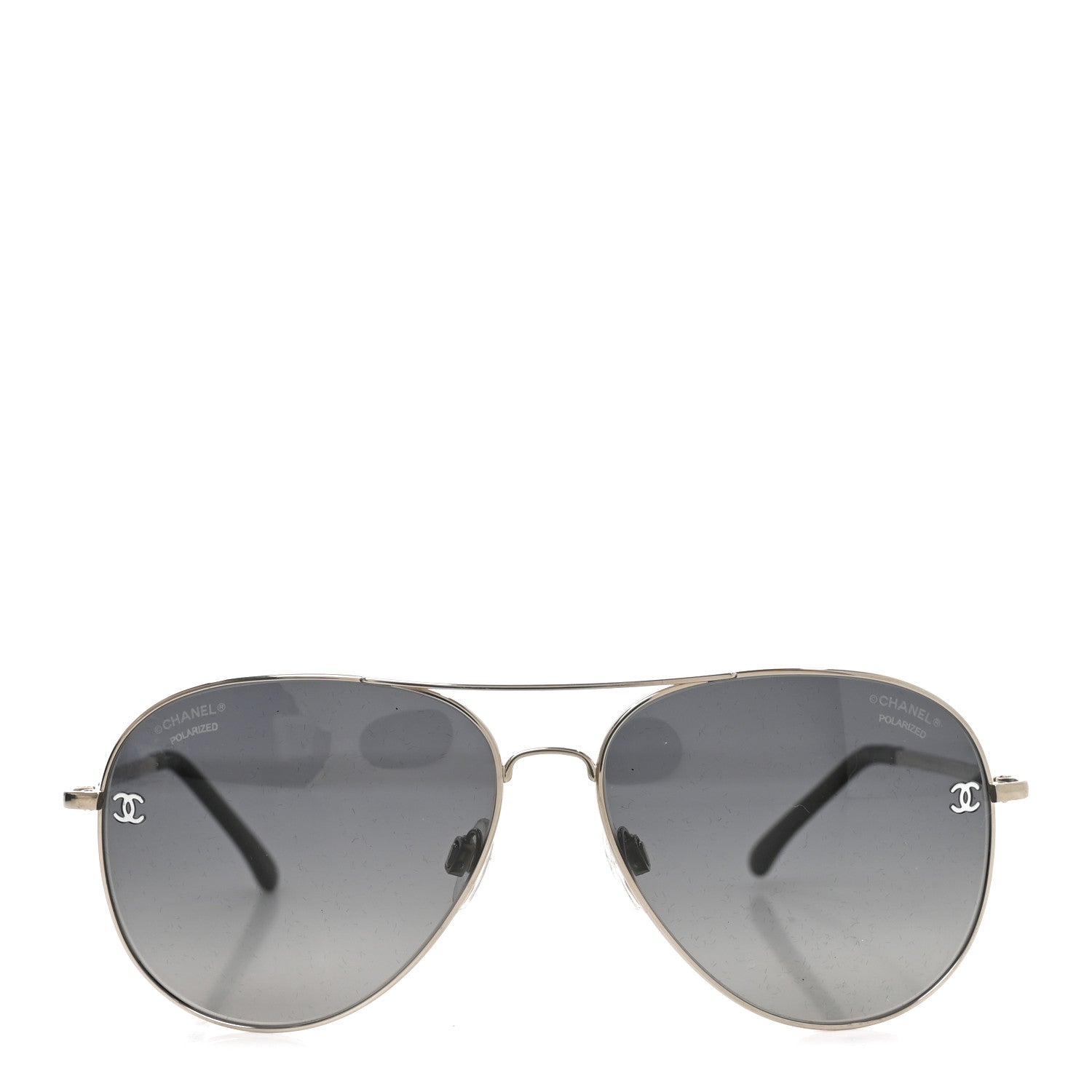 Chanel Metal Aviator CC Sunglasses 4189-T-Q Black 2 of 7