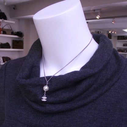 Chanel Pearl Crystal CC Necklace 2 of 5