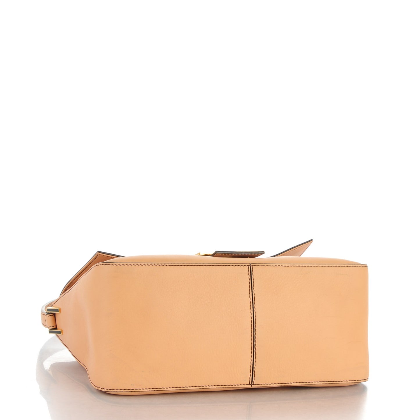 Vitello Flamingo Enamel Big Forever Mama Baguette Beige