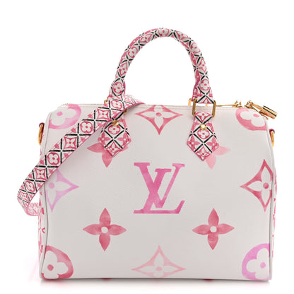 Louis Vuitton Monogram Giant By The Pool 2.0 Speedy Bandouliere 25 Rose 1 of 9