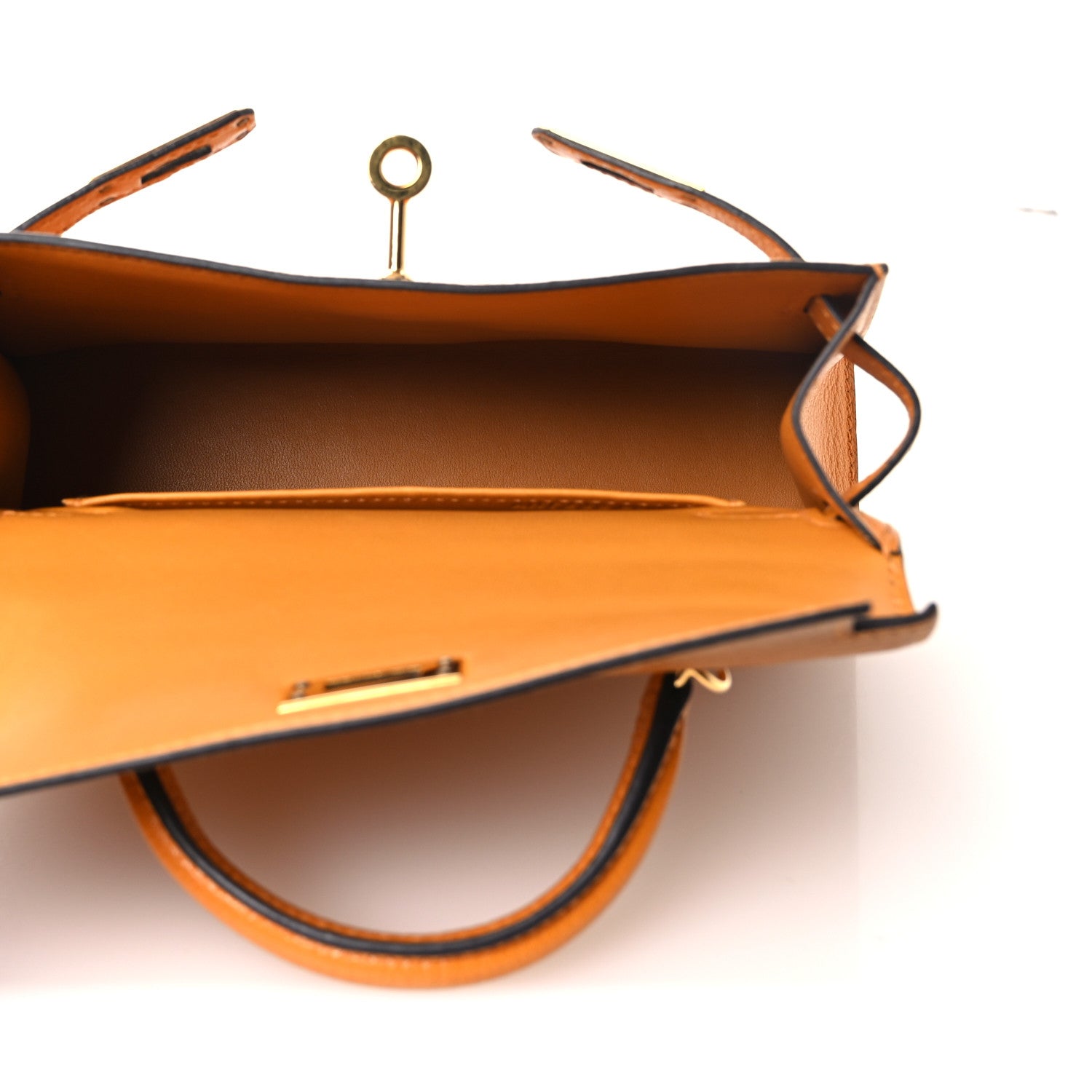 Hermes Chevre Mysore Mini Kelly Sellier 20 Jaune D'or 5 of 11