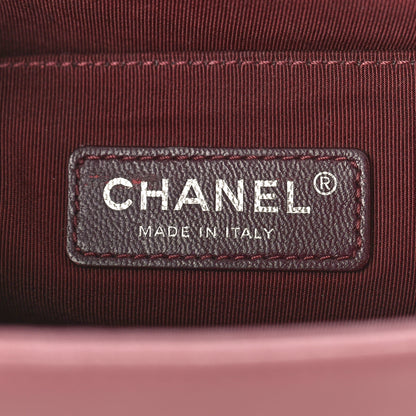 Chanel Goatskin Quilted Patent Medium Duo Boy Flap Pink Tan 6 of 12