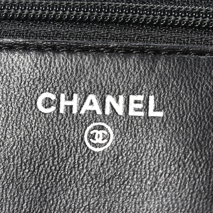Chanel Lambskin Quilted Wallet On Chain WOC Black 5 of 11