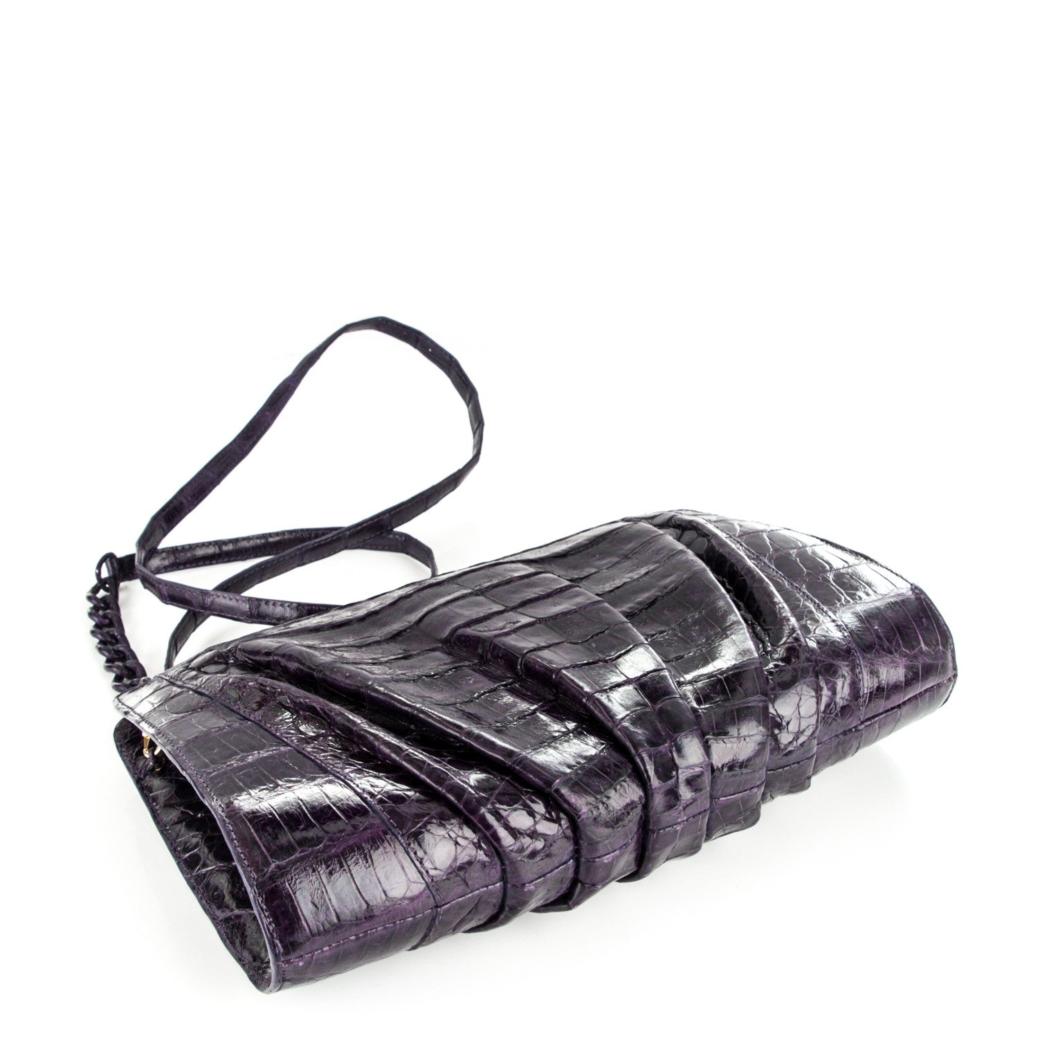 Nancy Gonzalez Crocodile Clutch Purple 4 of 6