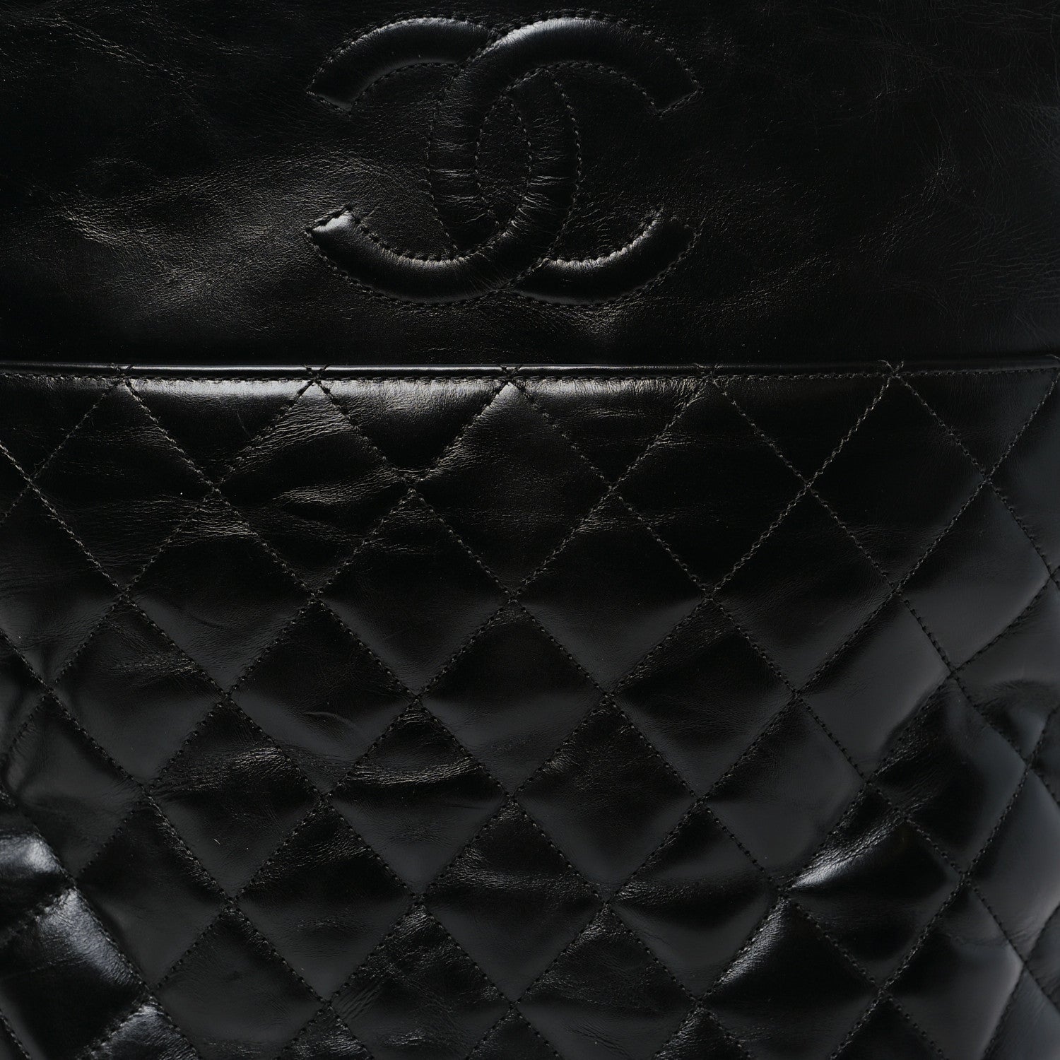 Chanel Crumpled Calfskin En Vogue Rope Hobo Bag Black 8 of 11