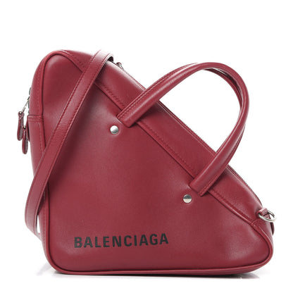 Balenciaga Shiny Day Calfskin S Triangle Duffle Rouge Grenat 1 of 14
