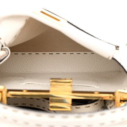 Fendi Cuoio Romano Selleria Mini Peekaboo Iconic Satchel White 5 of 14