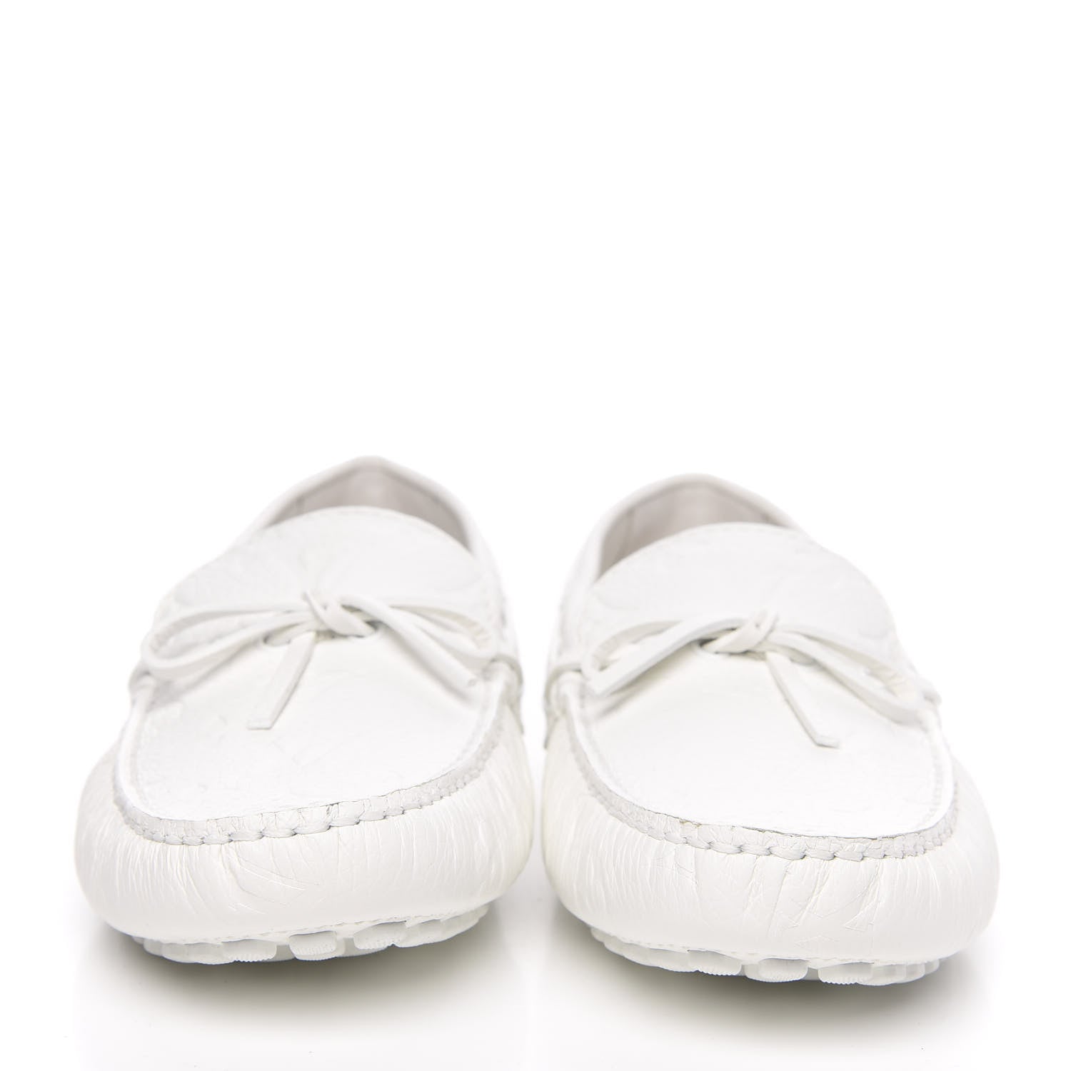 Louis Vuitton Empreinte Arizona Car Shoe Moccasin Loafers 7.5 White 2 of 8