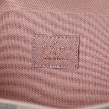 Louis Vuitton Damier Azur Pochette Felicie Chain Wallet Rose Ballerine 15 of 21