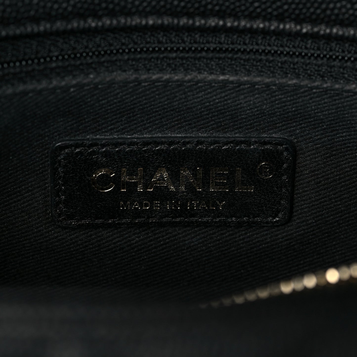 Caviar Lizard Embossed Quilted Small Coco Handle Flap Black