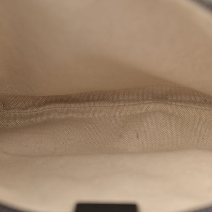 Gucci GG Supreme Monogram Small Flat Side Zip Messenger Bag Beige Blue 5 of 11