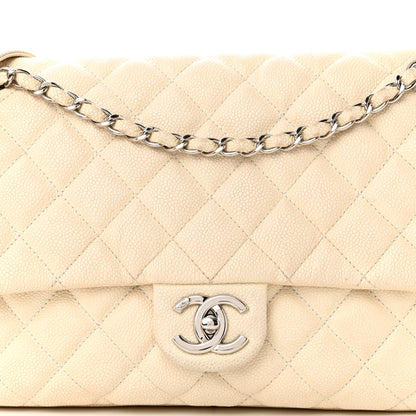 Chanel Caviar Quilted Jumbo Easy Flap Beige 8 of 15