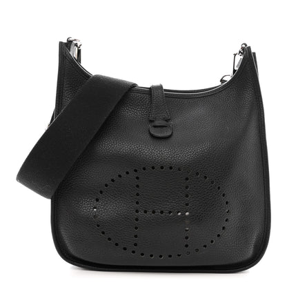 Hermes Taurillon Clemence Evelyne III PM Black 1 of 10