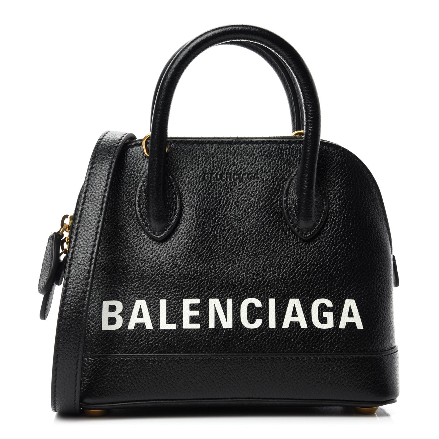 Grained Calfskin XXS Ville Top Handle Bag Black