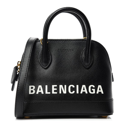 Balenciaga Grained Calfskin XXS Ville Top Handle Bag Black 1 of 9