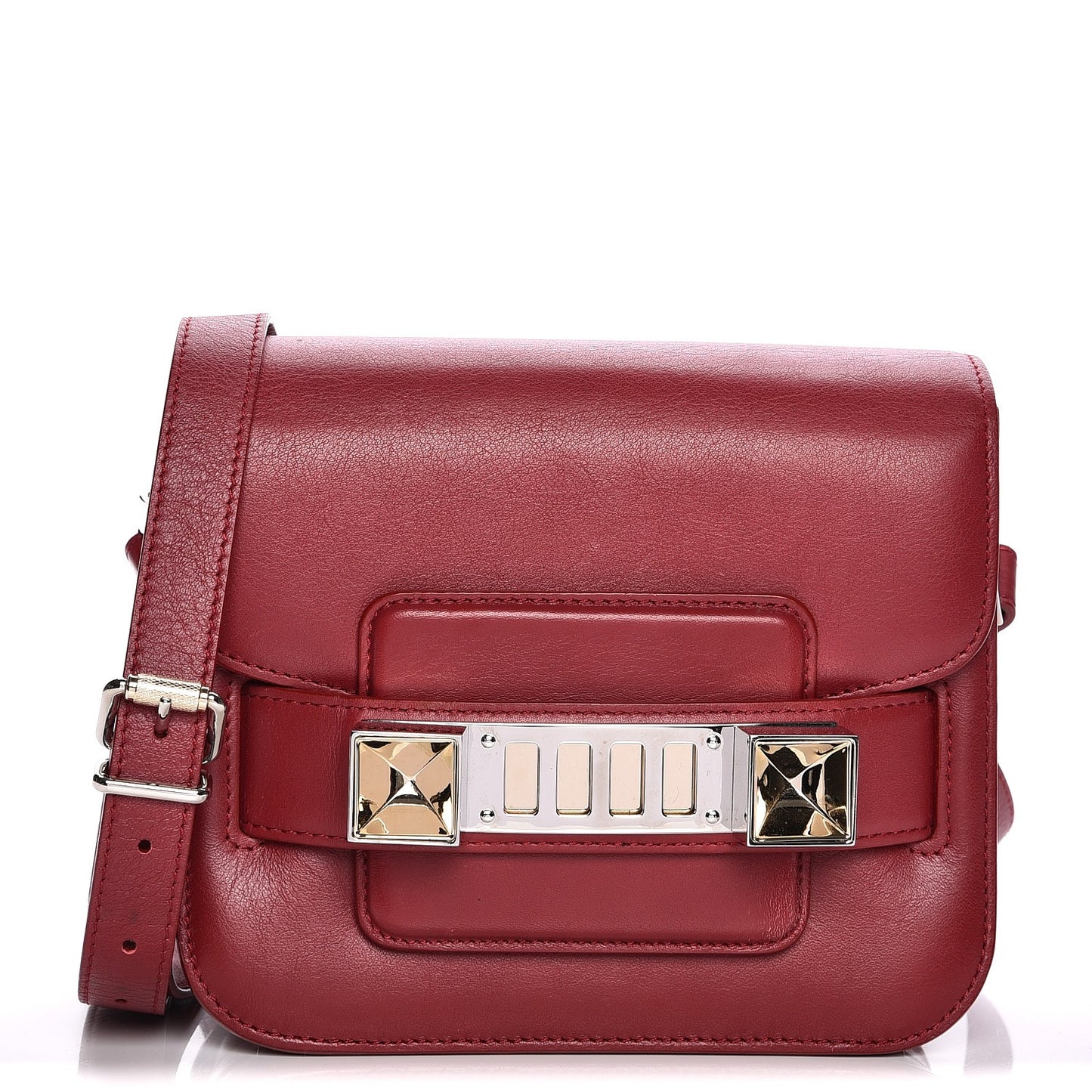 Calfskin PS11 Tiny Shoulder Bag Crimson
