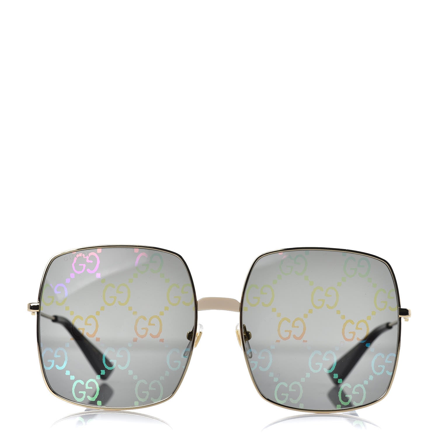 Gucci Rectangular Frame Sunglasses GG0414S Black 3 of 9