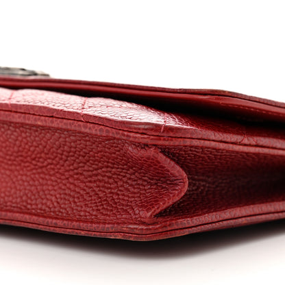 Chanel Caviar Quilted Boy Wallet On Chain WOC Red 11 of 13
