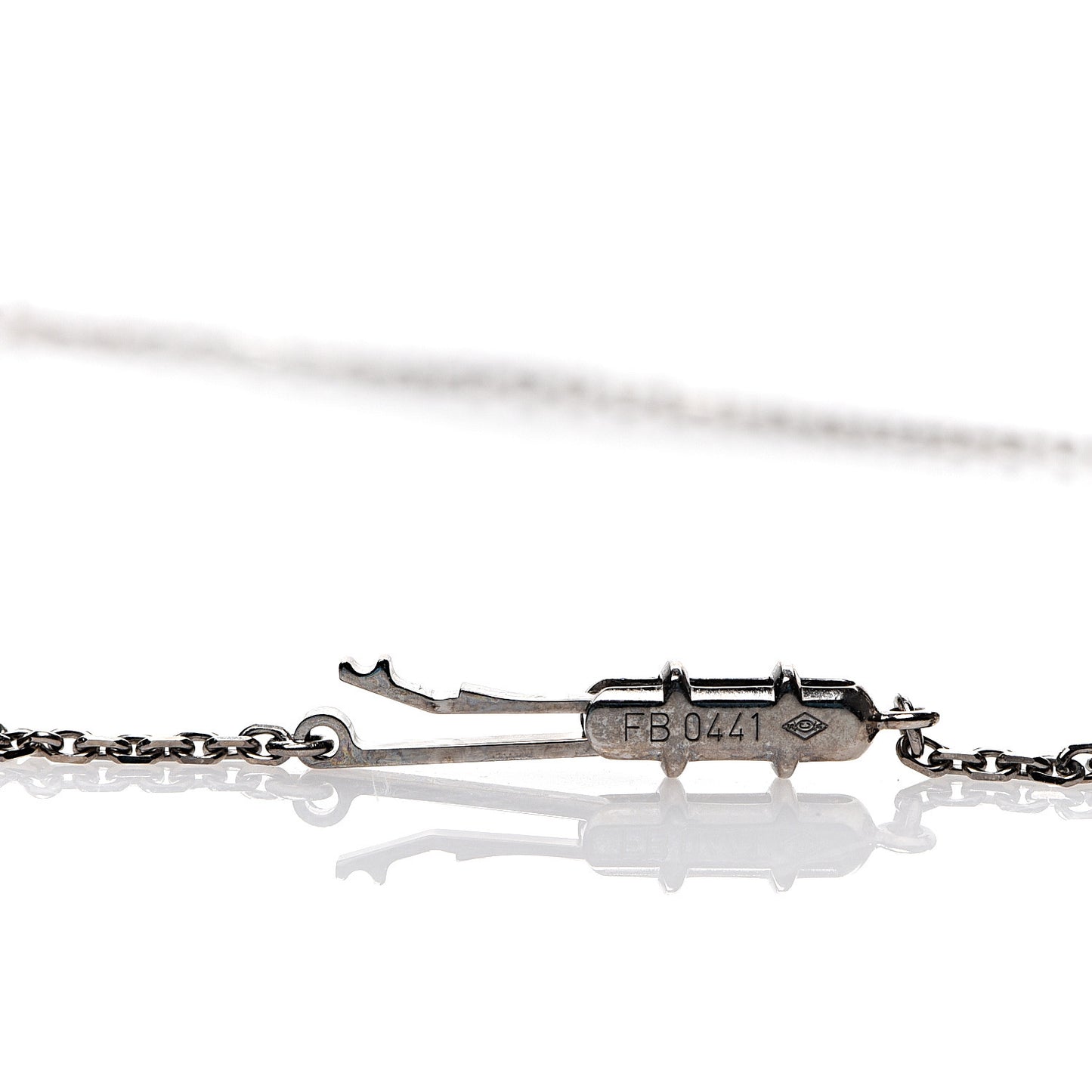 18K White Gold Medium Hearts and Symbols Necklace