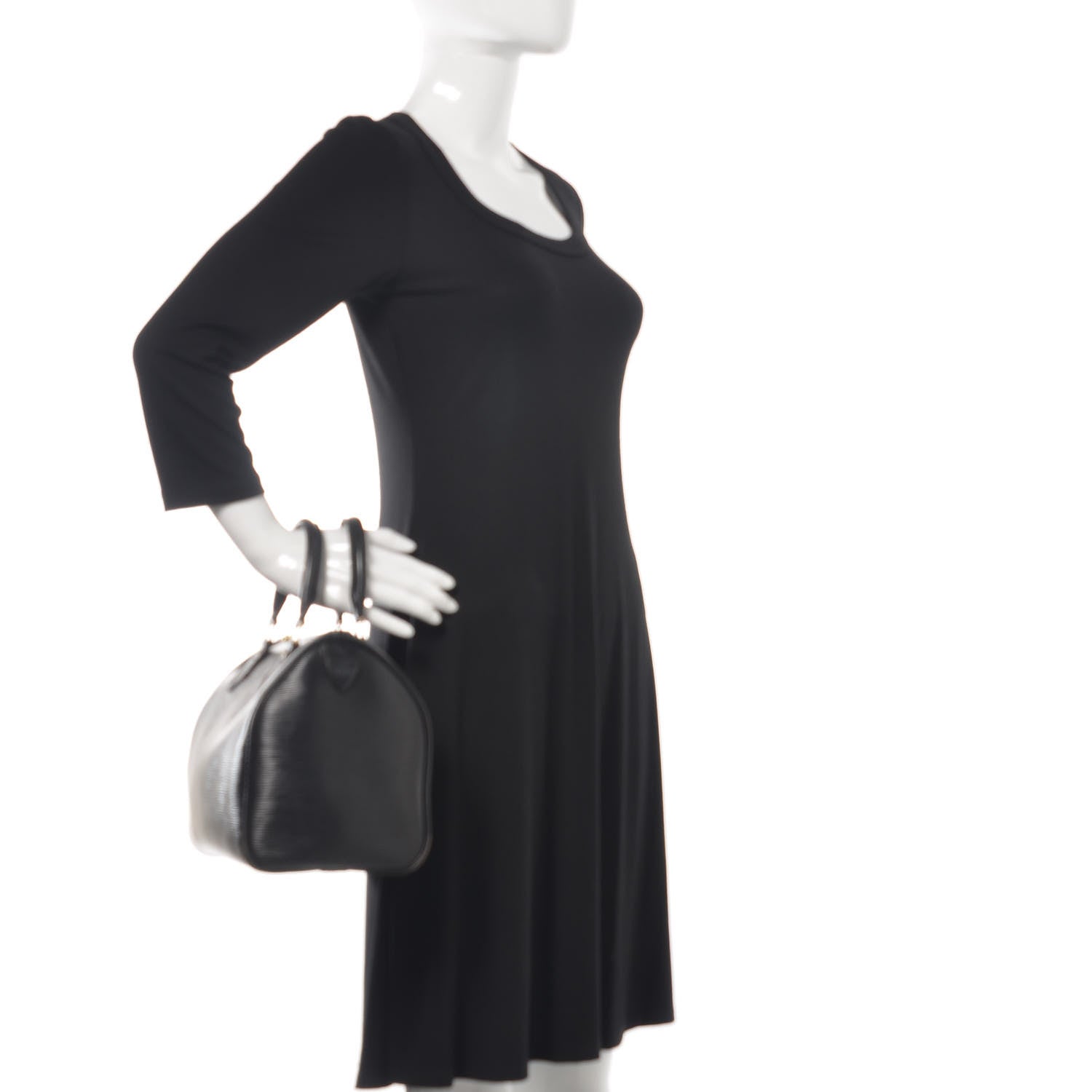 Louis Vuitton Epi Speedy 25 Black 2 of 22