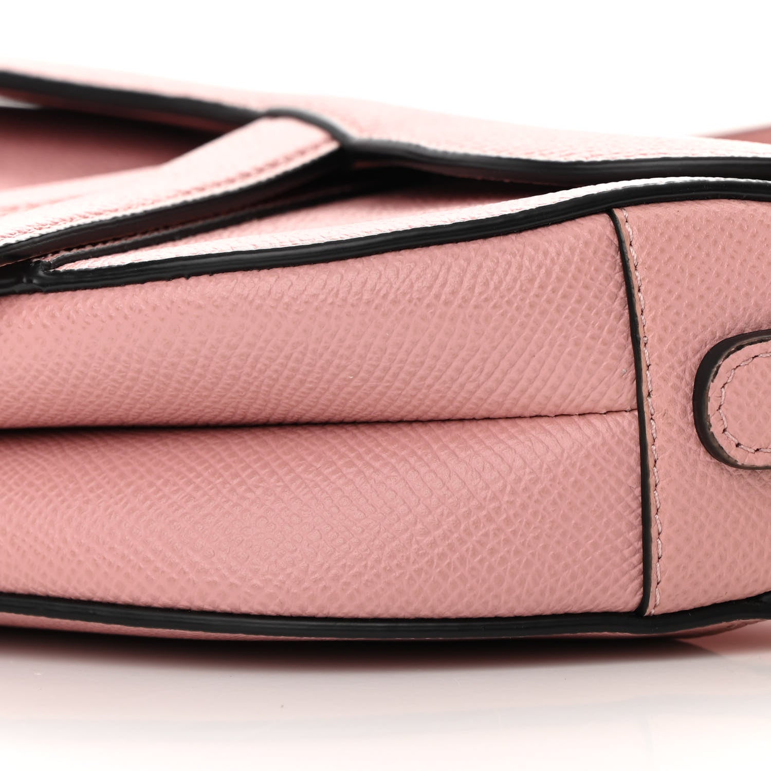 Christian Dior Grained Calfskin Mini Saddle Bag With Strap Pink 10 of 13