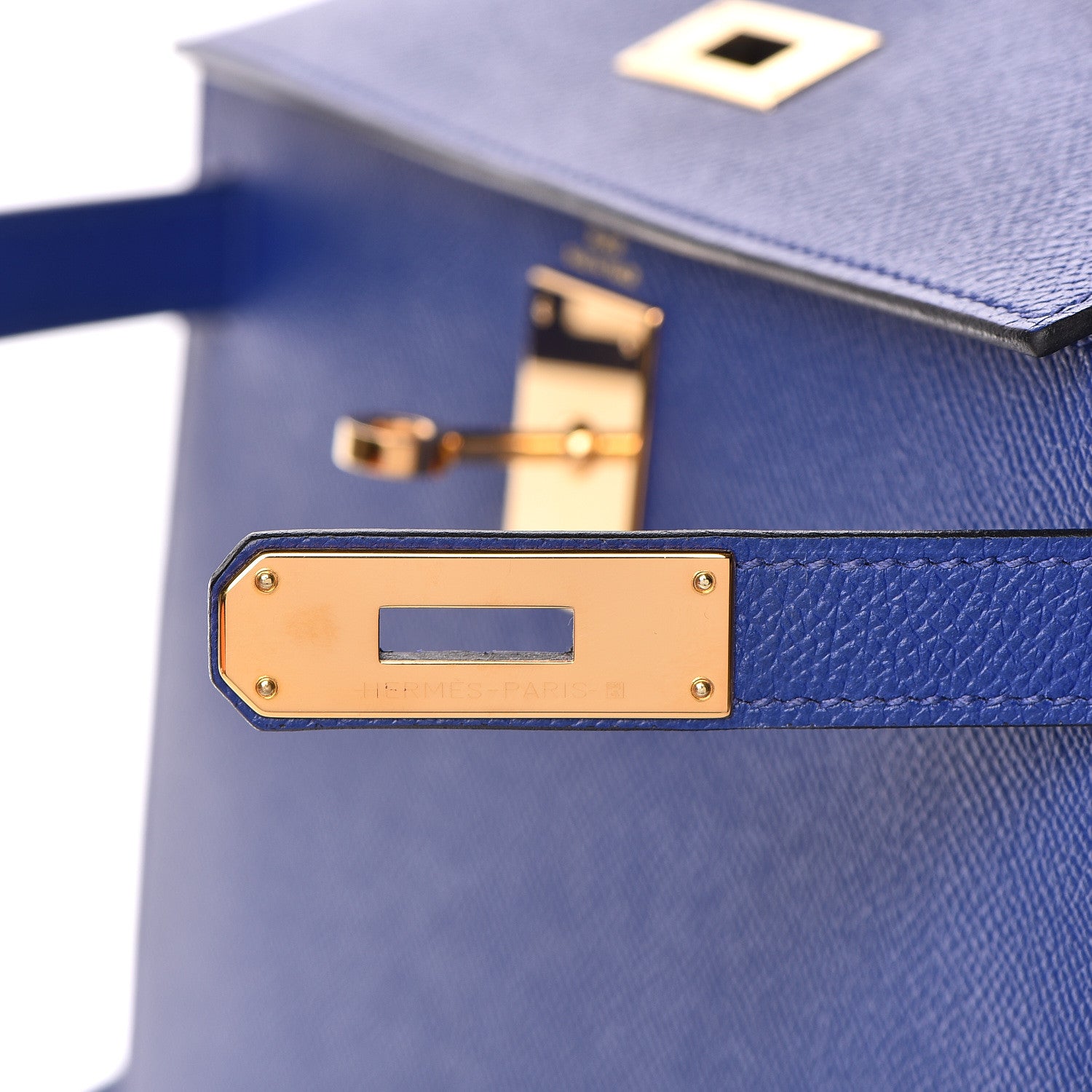 Hermes Epsom Kelly Sellier 28 Bleu Electrique 18 of 37