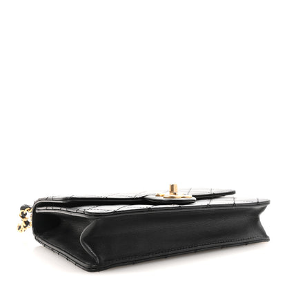 Chanel Goatskin Quilted Small Chic Pearls Flap Black 4 of 10
