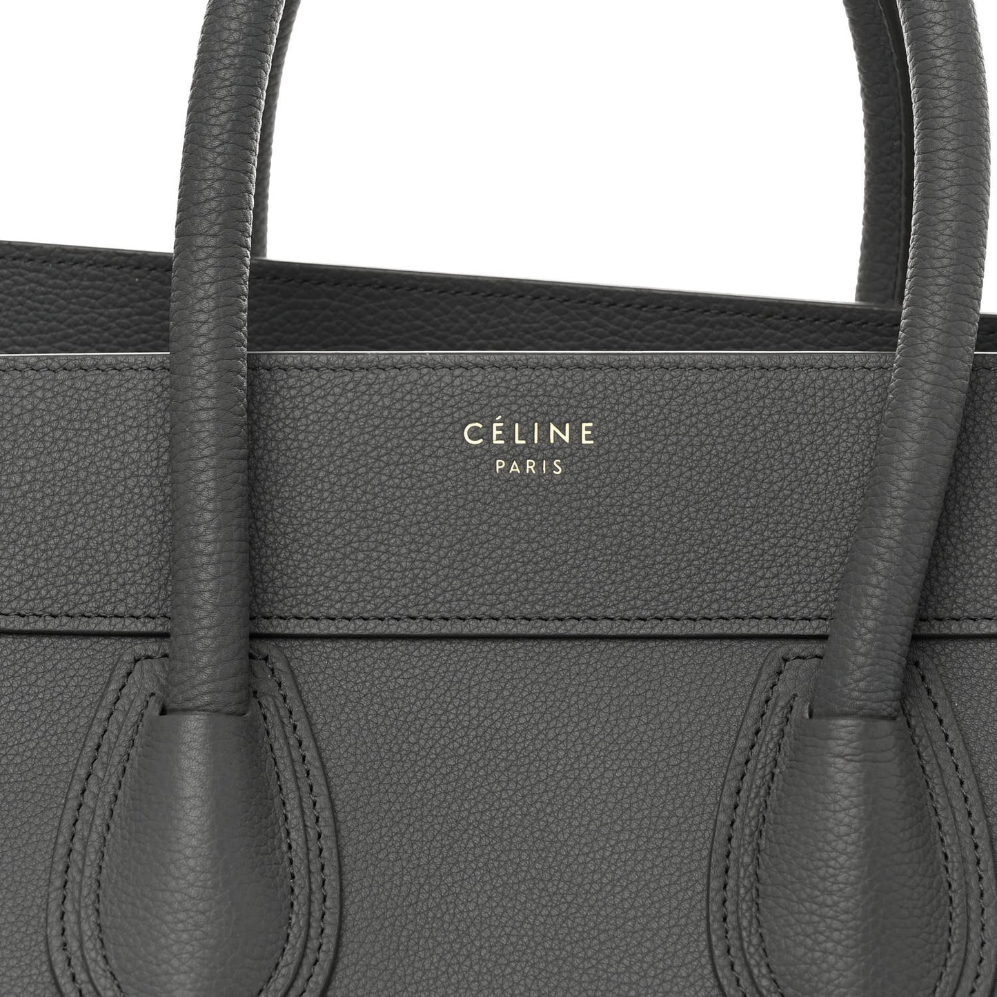 Drummed Calfskin Mini Luggage Kohl