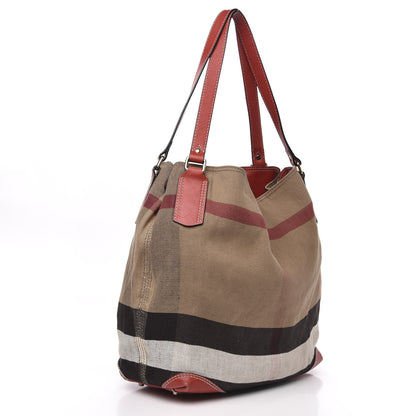 Burberry Canvas Mega Check Medium Maidstone Cadmium Red 3 of 12