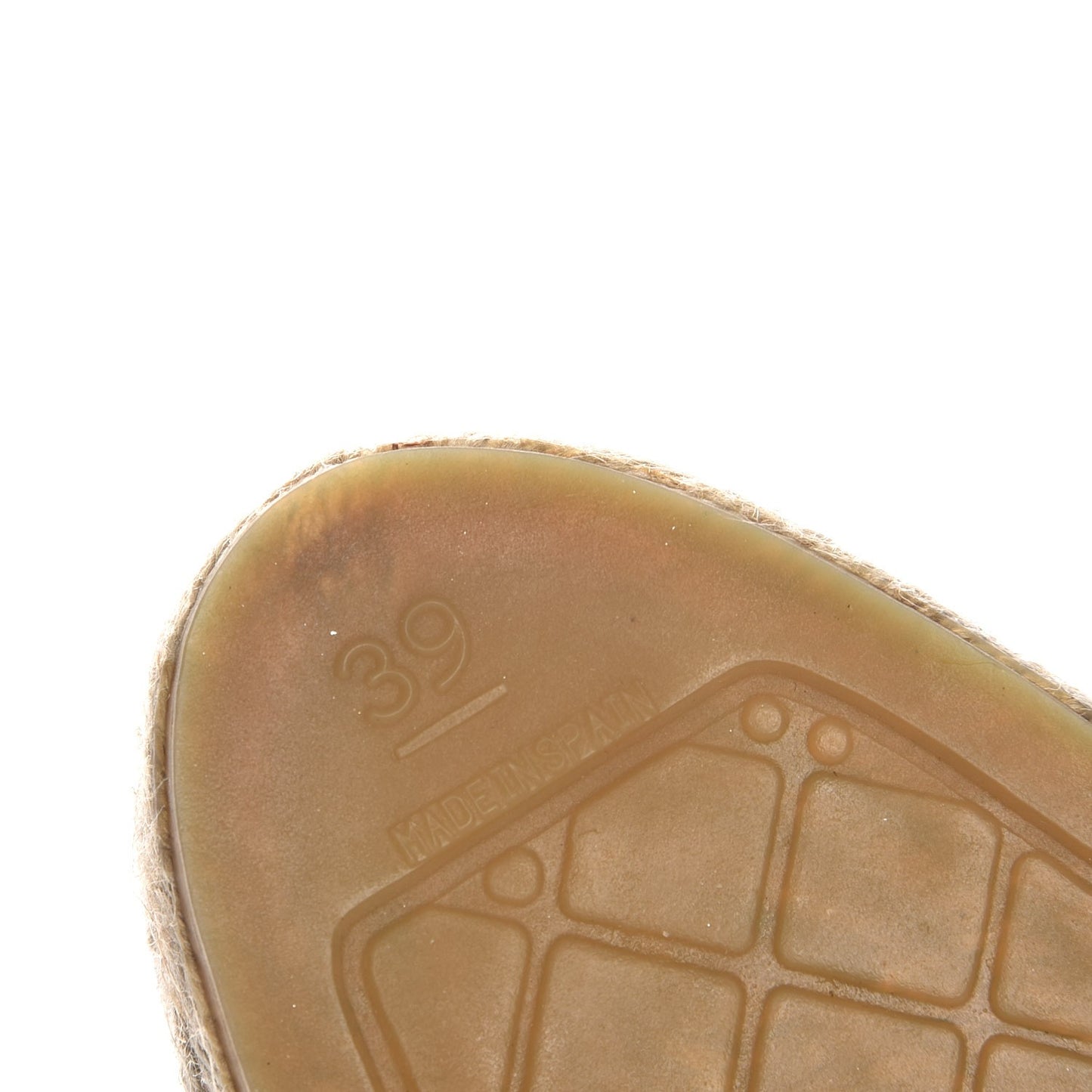 Calfskin Grosgrain CC Espadrilles 39 Ivory Black
