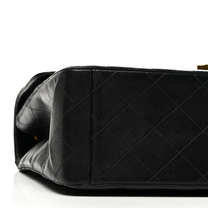 Chanel Lambskin Quilted XL Jumbo Single Flap Black 9 of 10