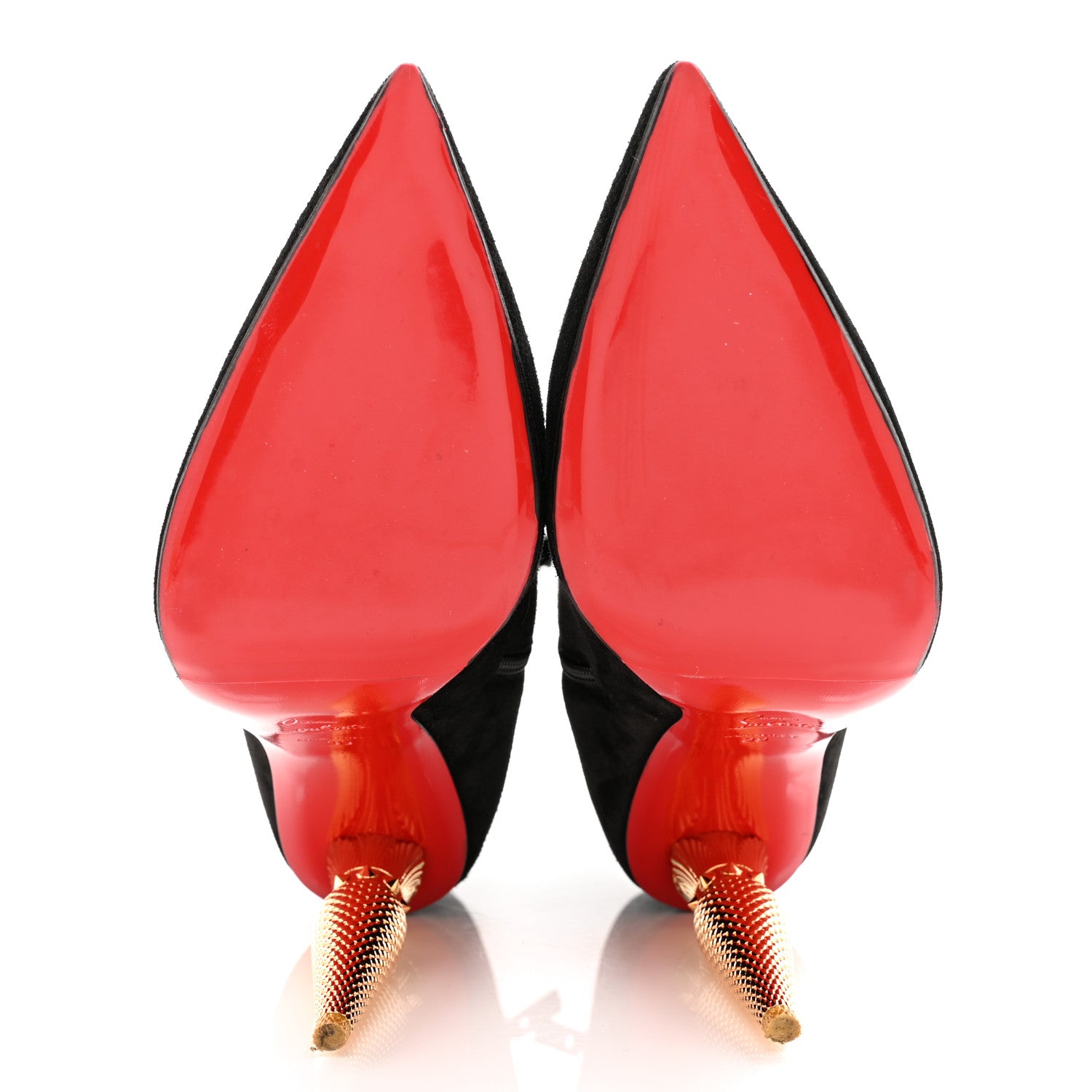 Christian Louboutin Suede Lipbooty 100 Booties 39 Black 5 of 11