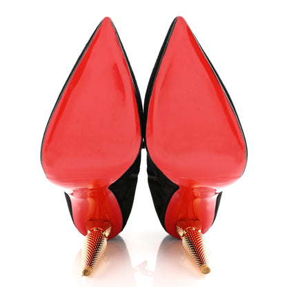 Christian Louboutin Suede Lipbooty 100 Booties 39 Black 5 of 11