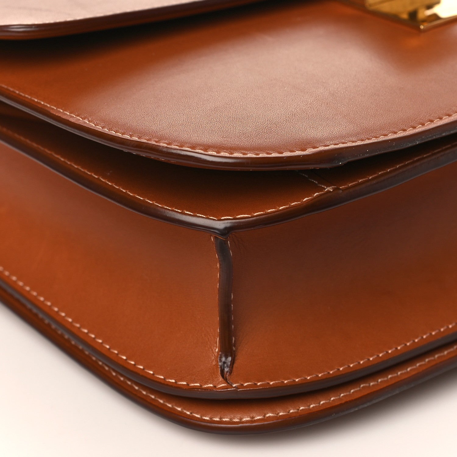 Celine Natural Calfskin Medium Classic Box Flap Bag Tan 8 of 9