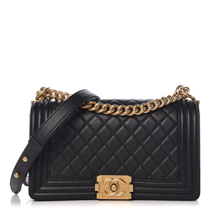 Chanel Caviar Quilted Medium Boy Flap Black 1 of 7