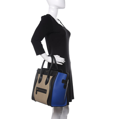 Celine Elephant Calfskin Mini Tri-Color Luggage Beige 2 of 8