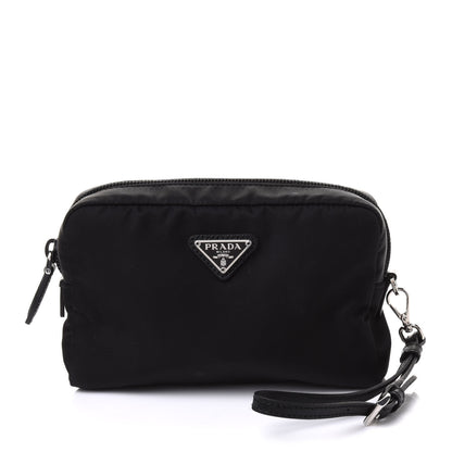 Prada Tessuto Nylon Saffiano Wristlet Black 1 of 11