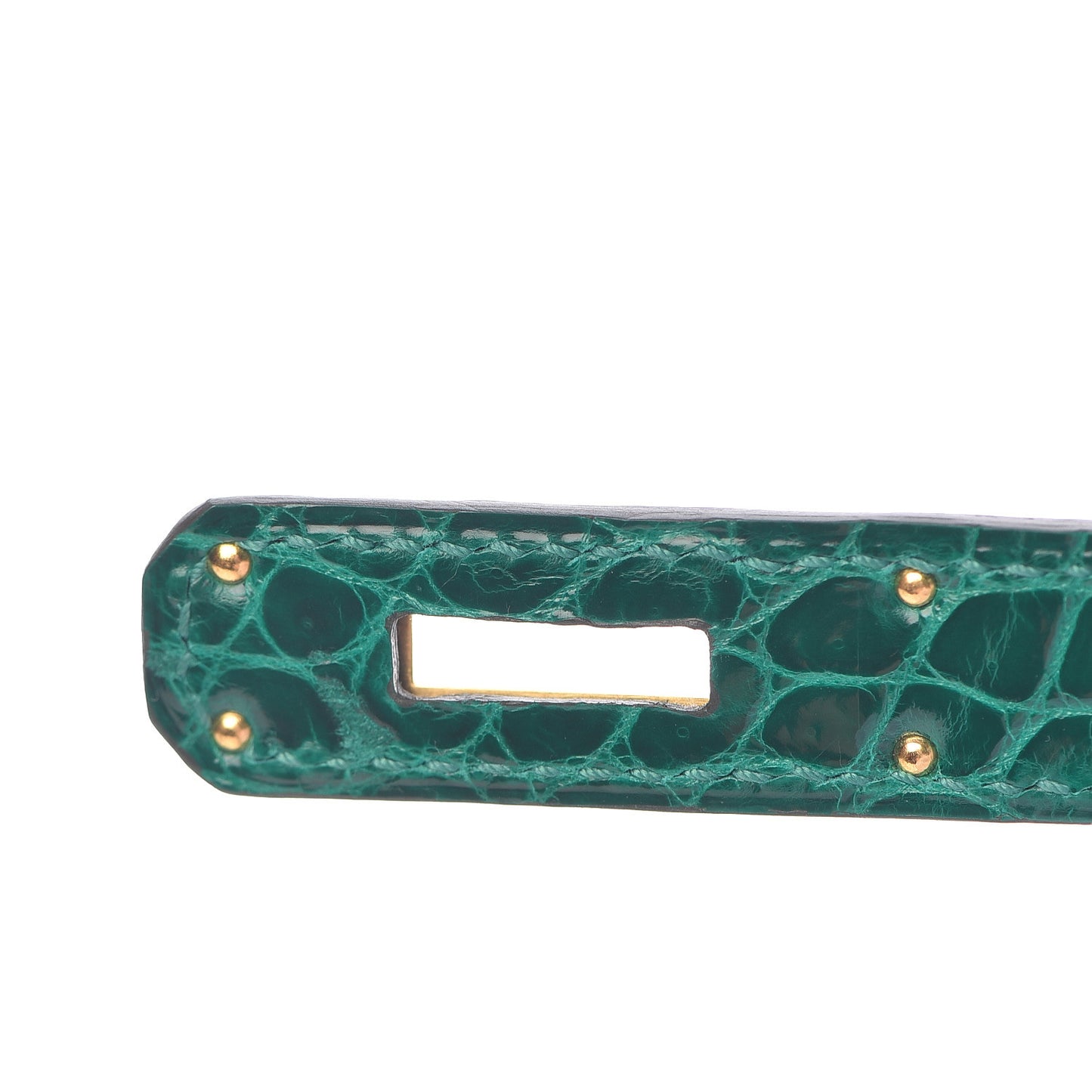 Shiny Niloticus Crocodile Horseshoe Birkin 30 Vert Emeraude Black