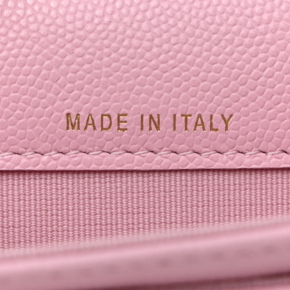 Chanel Caviar Quilted CC Flap Card Holder Pink 7 of 9