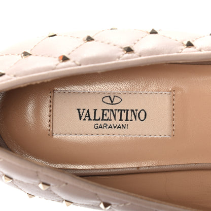 Valentino Garavani Nappa Rockstud Spike Ballerina Flats 37 Poudre 6 of 7