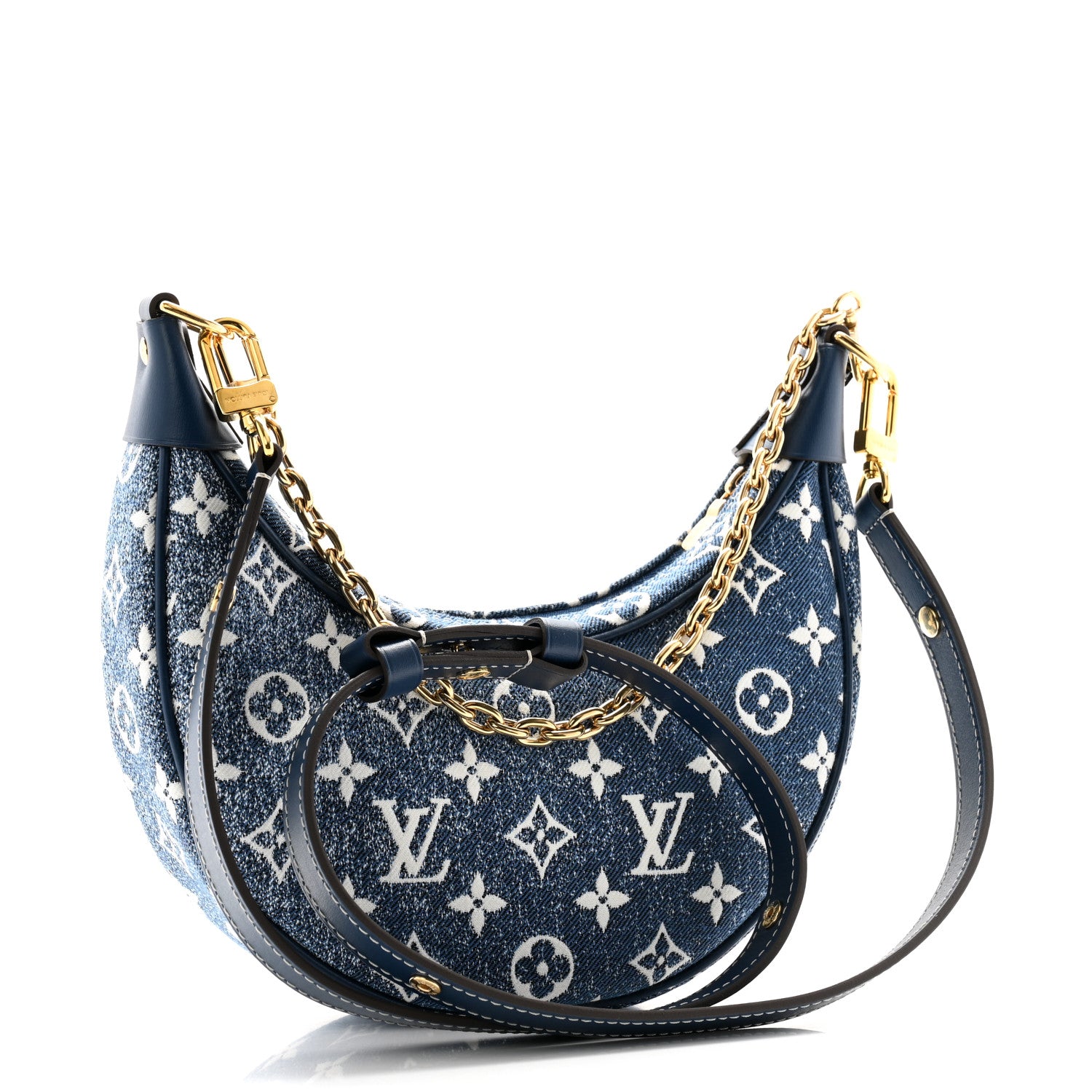 Louis Vuitton Monogram Jacquard Denim Loop Bleu 3 of 10