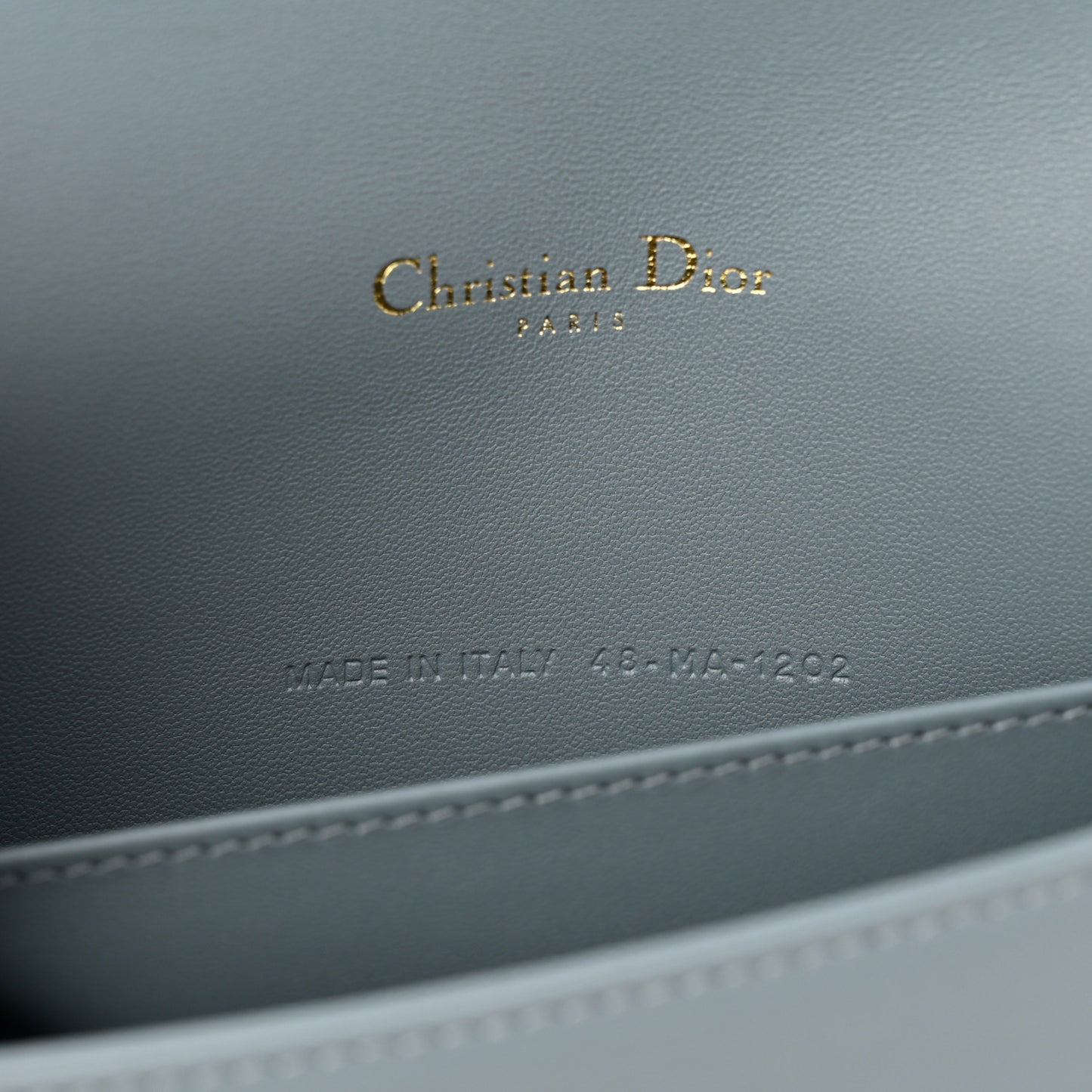 Lambskin Cannage Lady Dior Chain Wallet Cloud Blue