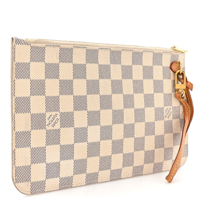 Louis Vuitton Damier Azur Neverfull MM GM Pochette Rose Ballerine 5 of 22